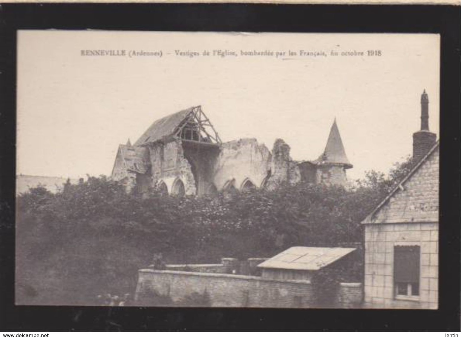 Ardennes - Renneville - Vestiges De L'eglise, Bombardée Par Les Français, Fin Octobre 1918 - Sonstige & Ohne Zuordnung