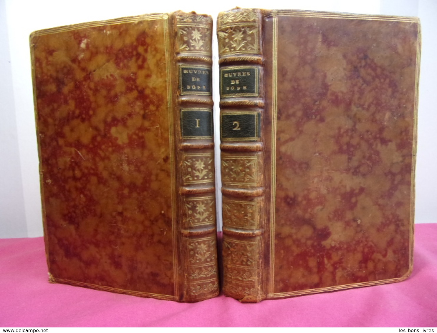 ŒUVRES D'ALEXANDRE POPE 2 Vols Orné De Belles Gravures MDCCLXXIX - Bis 1700