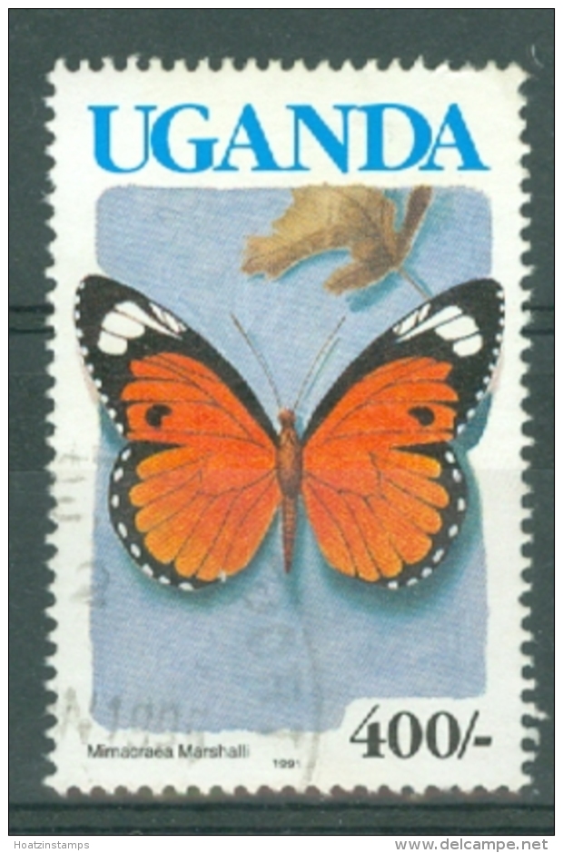 Uganda: 1990/92   Butterflies  SG874B    400/-  [with Imprint Date]  Used - Uganda (1962-...)