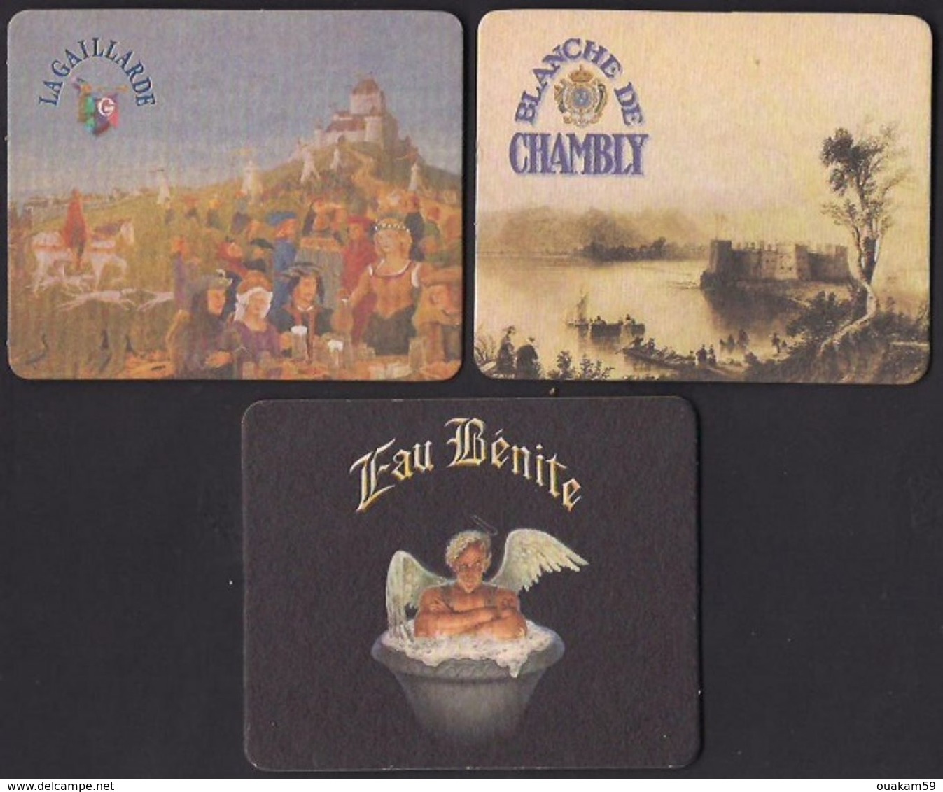 7 SOUS-BOCKS Des Différentes Bières De La Brasserie UNIBROUE INC. CHAMBLY. QUÉBEC  (Robert Charlebois) - Beer Mats