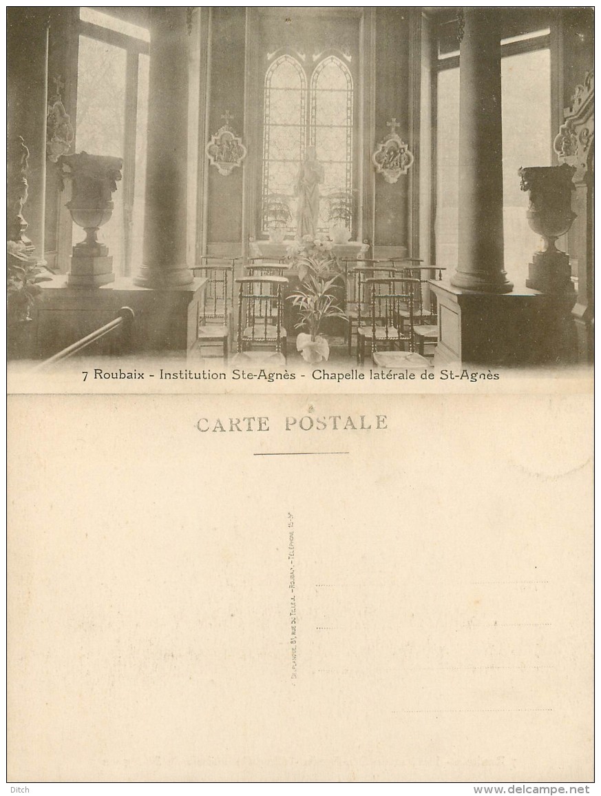 D-France  - (59) Nord, Roubaix, Institution Sainte-Agnès, Chapelle Latérale De Sainte-Agnès, Eglises Et Cathédrale - Roubaix