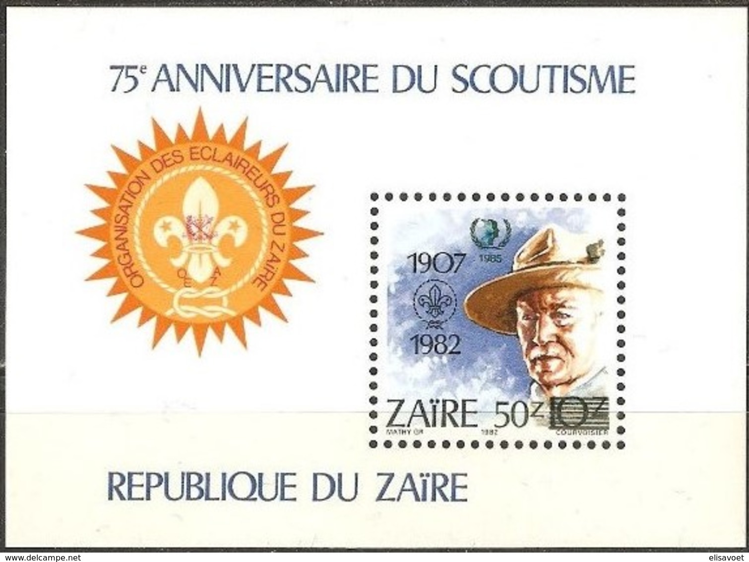 Zaire 1985 OCBn°  Bloc 62  *** MNH Cote 12,00 Euro   Padvinders Scoutisme - Neufs