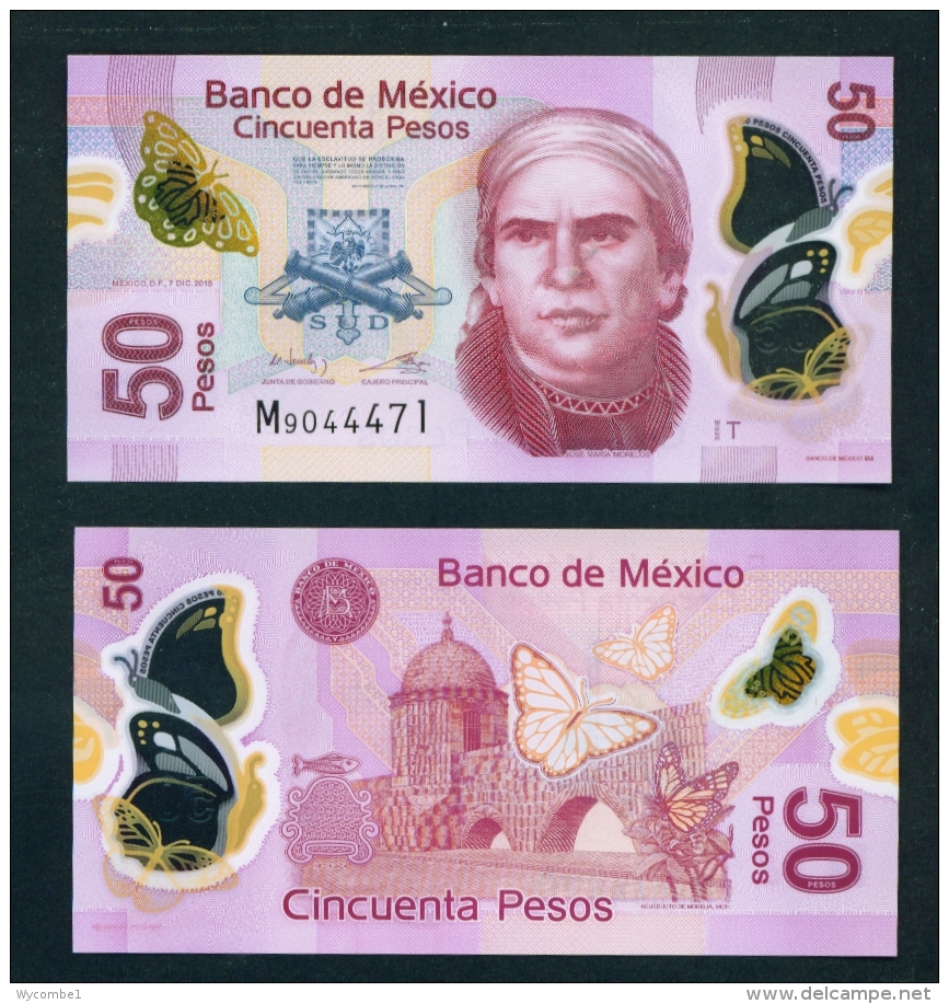 MEXICO  -  2016  50 Pesos  UNC Banknote - Mexico