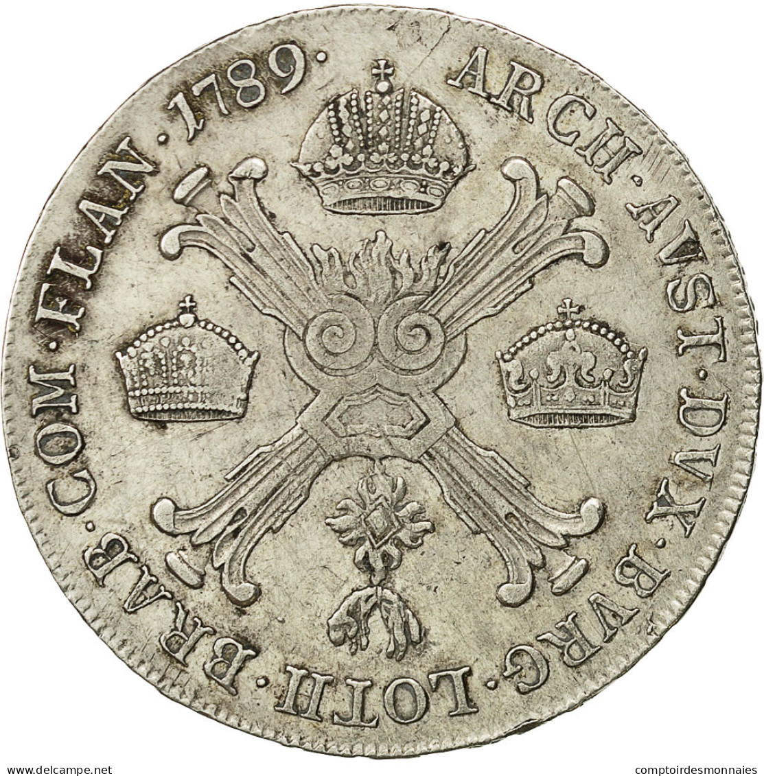 Monnaie, AUSTRIAN NETHERLANDS, Joseph II, 1/2 Kronenthaler, 1789, Vienne, TTB - Sonstige & Ohne Zuordnung