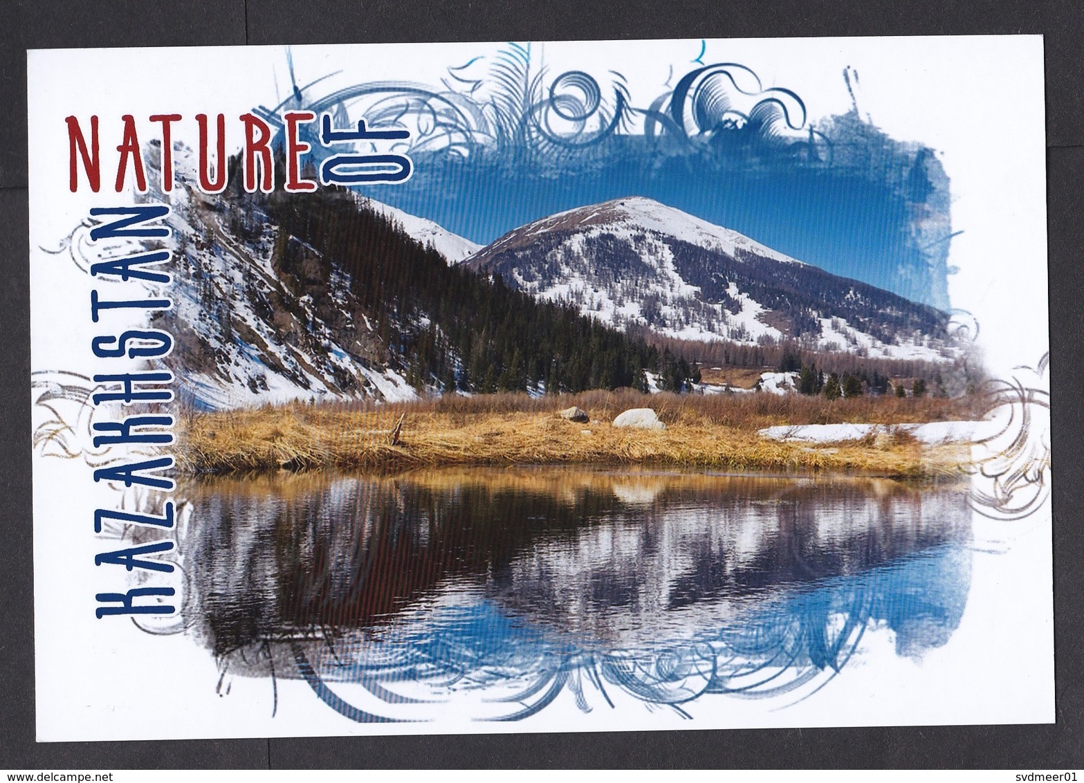 Kazakhstan: PPC Picture Postcard To Netherlands, 2018, 1 Stamp, Tree Leaves, Cancel Happy Postcrossing (traces Of Use) - Kazachstan