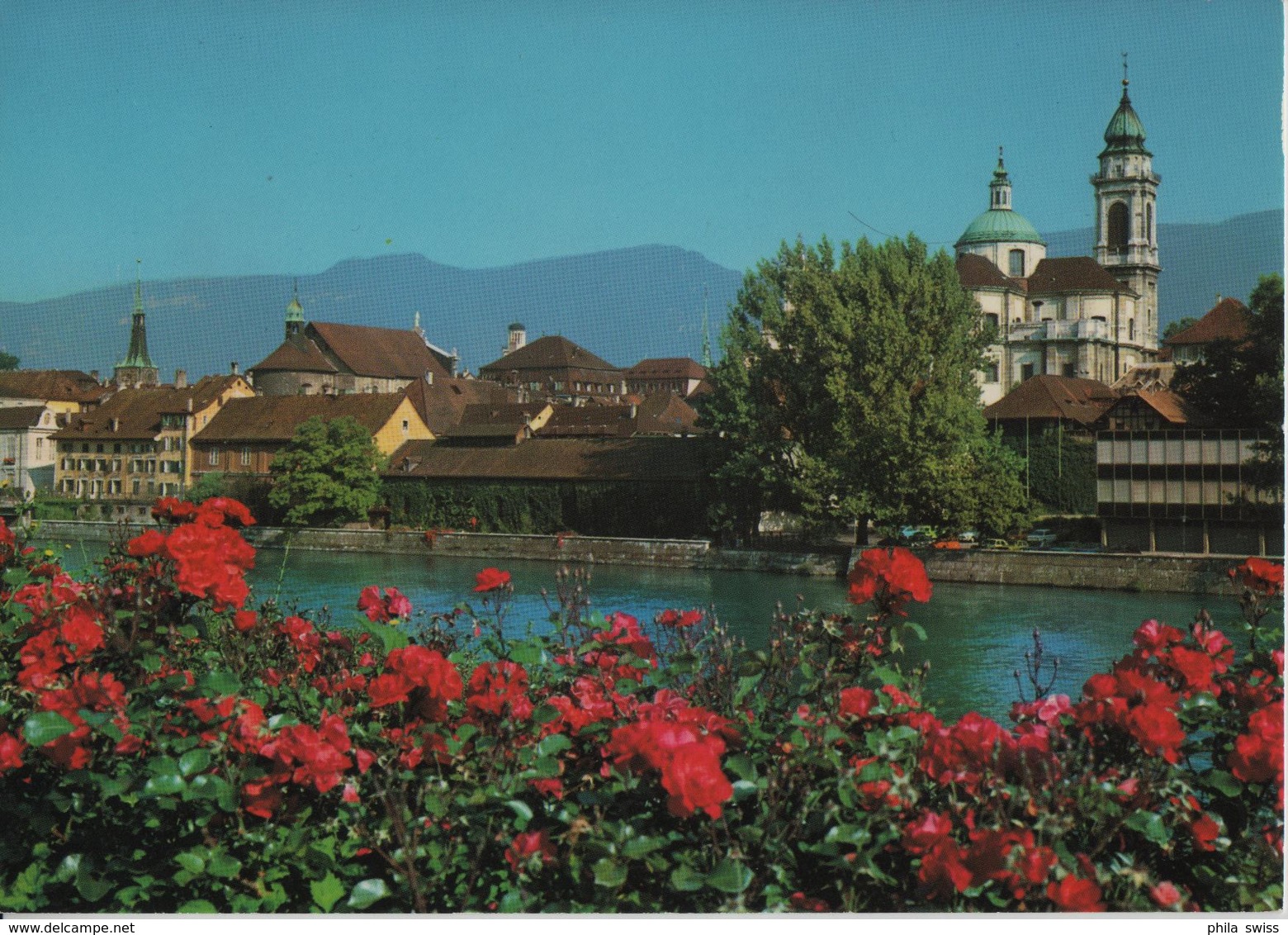 Solothurn - Partie An Der Aare Mit St. Ursen-Kathedrale - Autres & Non Classés