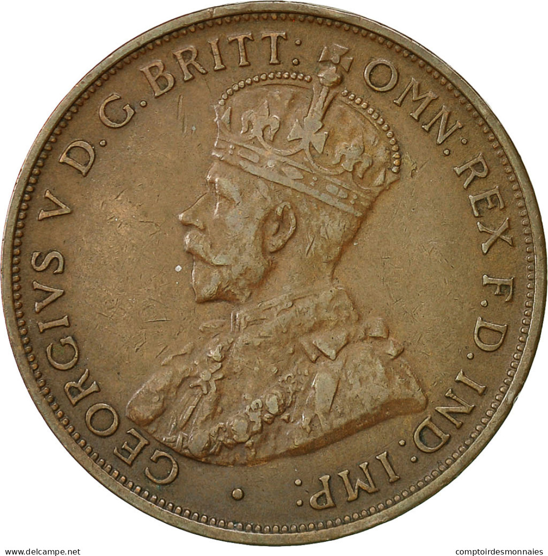 Monnaie, Australie, George V, Penny, 1915, Heaton, TTB+, Bronze, KM:23 - Penny