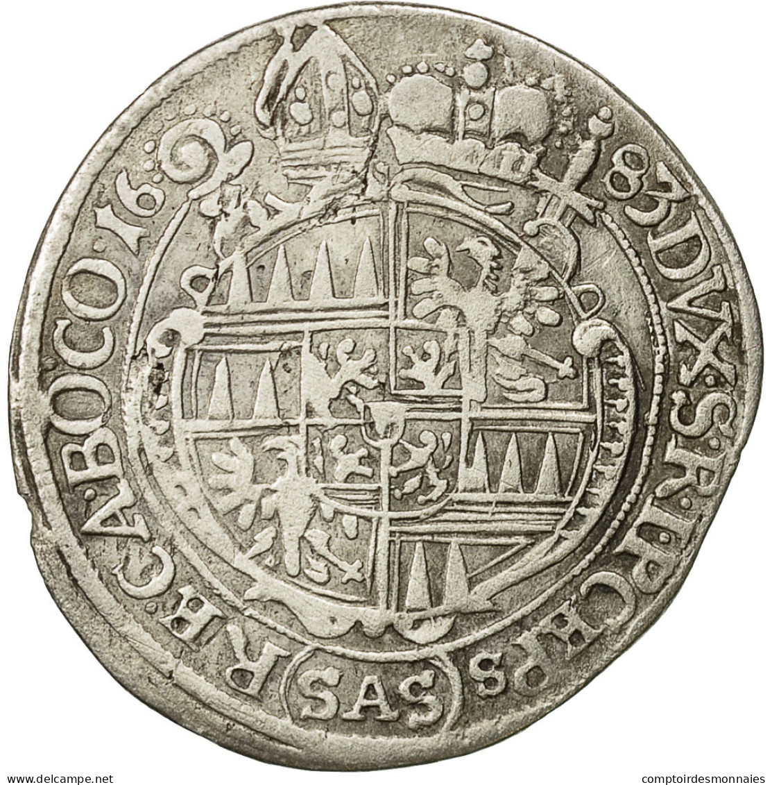 Monnaie, AUSTRIAN STATES, OLMUTZ, Karl II, 6 Kreuzer, 1683, TTB+, Argent - Autriche