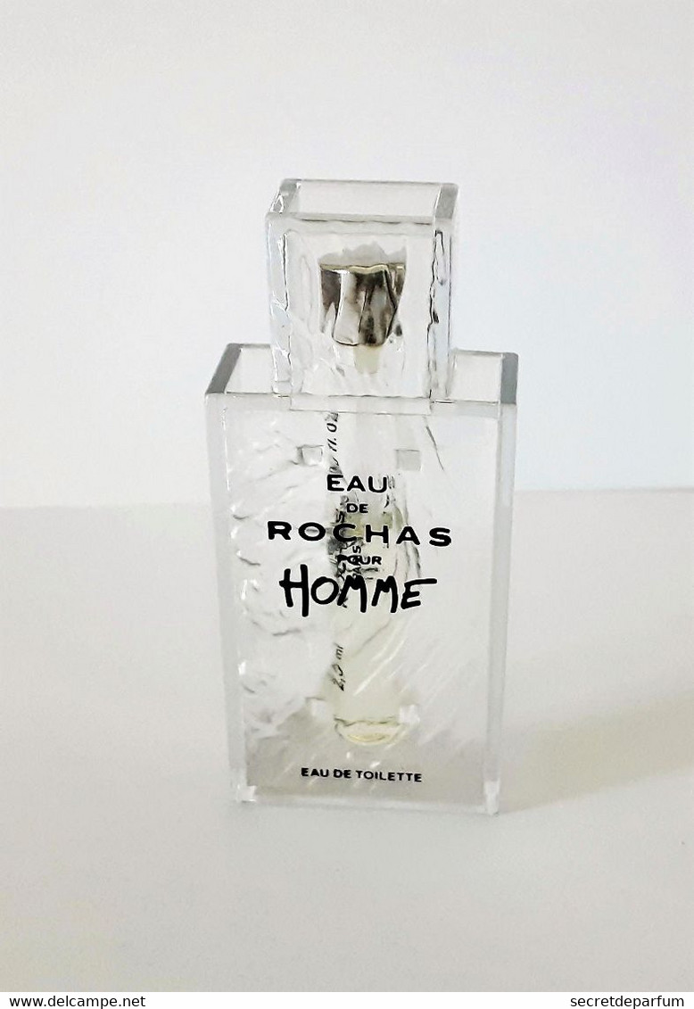 Miniatures De Parfum  ÉCHANTILLON   EAU De ROCHAS  Pour HOMME  De ROCHAS  EDT  2.5  Ml   + COQUE - Miniatures Hommes (sans Boite)