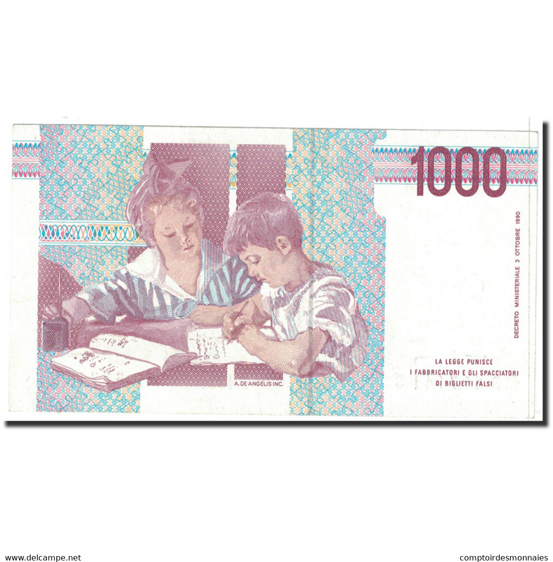 Billet, Italie, 1000 Lire, 1990, 1990-10-03, KM:114b, NEUF - 1000 Lire