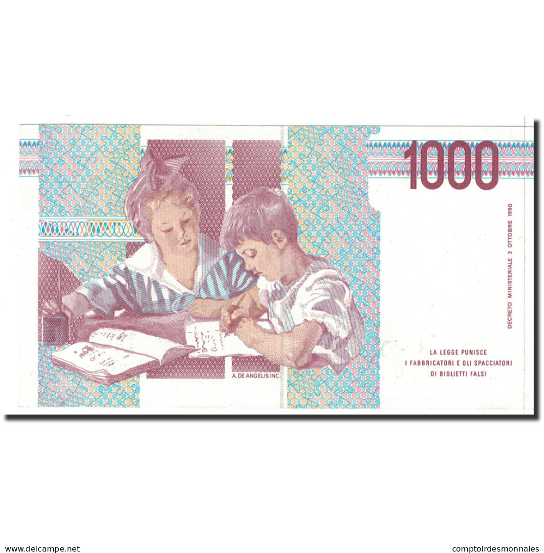 Billet, Italie, 1000 Lire, 1990, 1990-10-03, KM:114c, NEUF - 1000 Lire