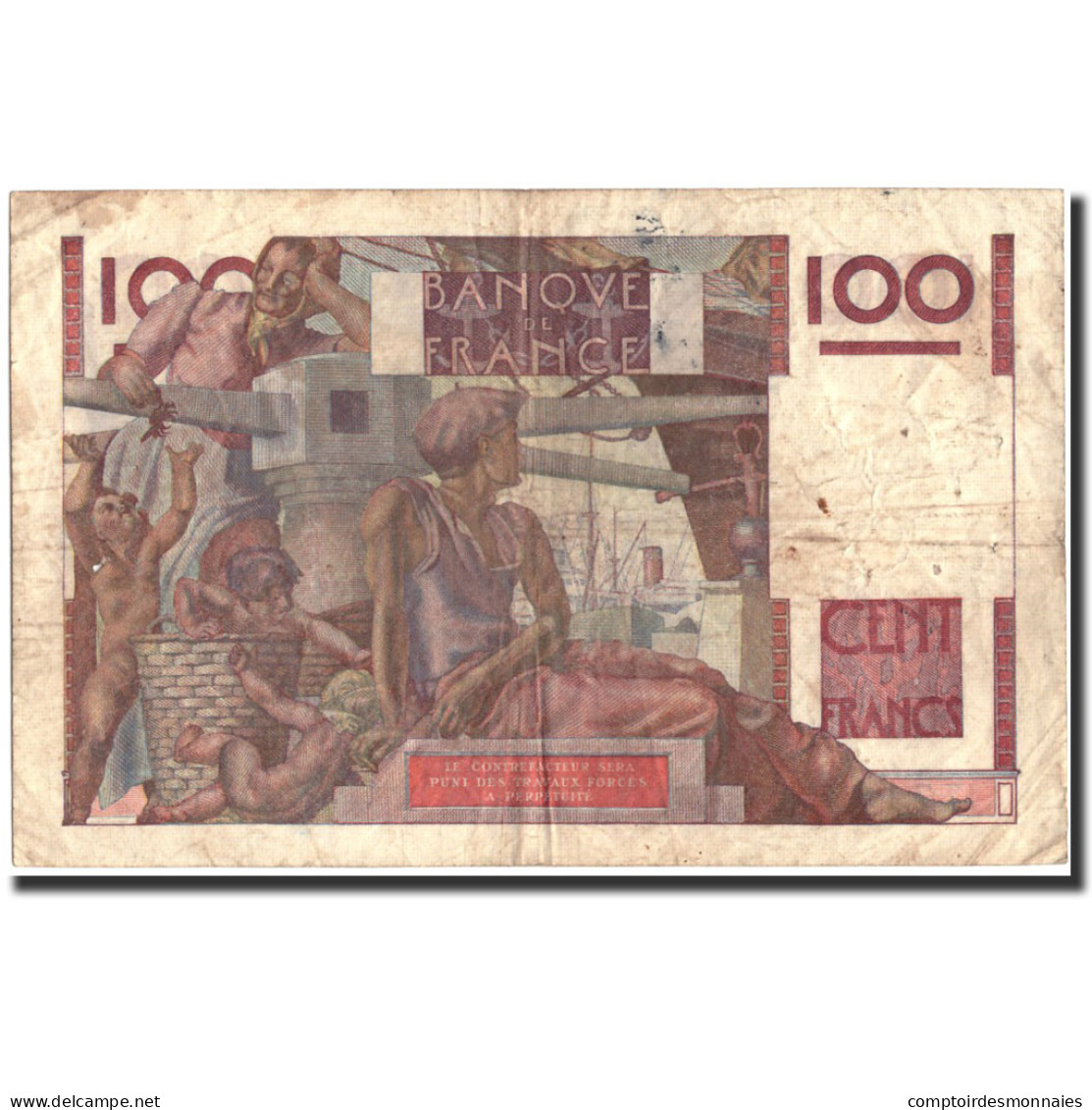 France, 100 Francs, 100 F 1945-1954 ''Jeune Paysan'', 1947, 1947-04-03, TB - 100 F 1945-1954 ''Jeune Paysan''