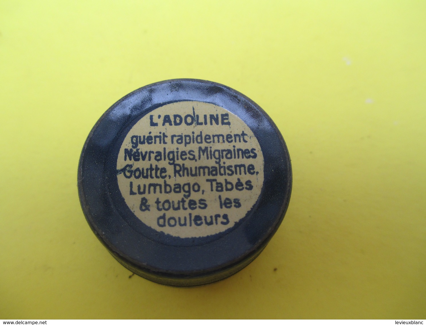 Boite Métallique Ancienne/ADOLINE/Cachet Calmant/Névralgie Migraines Goutte Rhumatisme/PARIS/Vers 1930-1950 BFPP175 - Cajas