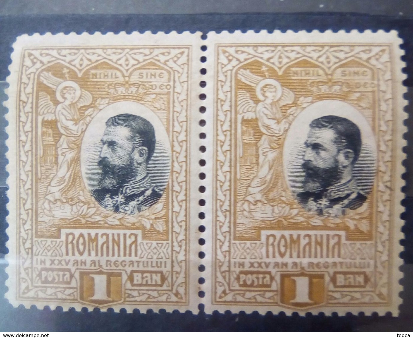 ROMANIA ,1906,king Carol I, Mi 177,PAAR  Pair 2 , Unused  King Carol I,misplaced Image - Ungebraucht