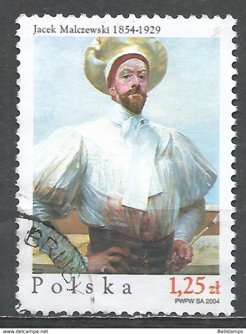 Poland 2004. Scott  #3727 (U) Jacek Malczewski (1854-1929), Self-portrait * - Oblitérés