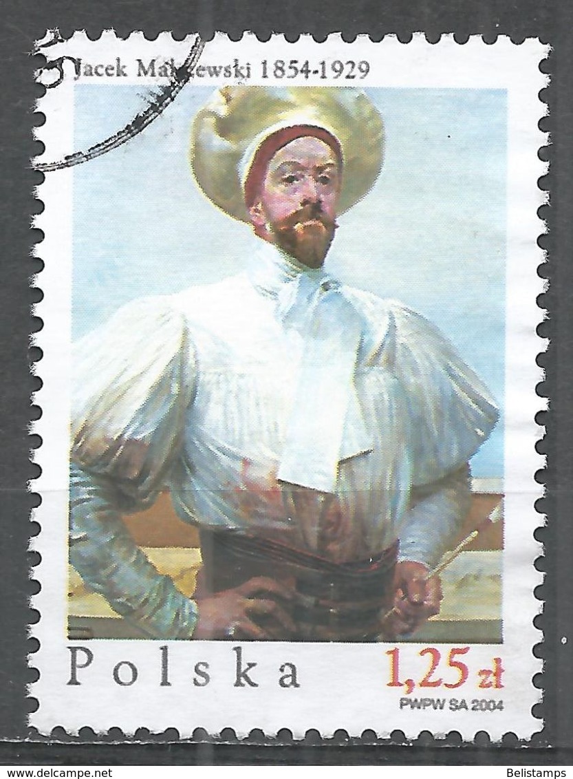 Poland 2004. Scott  #3727 (U) Jacek Malczewski (1854-1929), Self-portrait * - Oblitérés