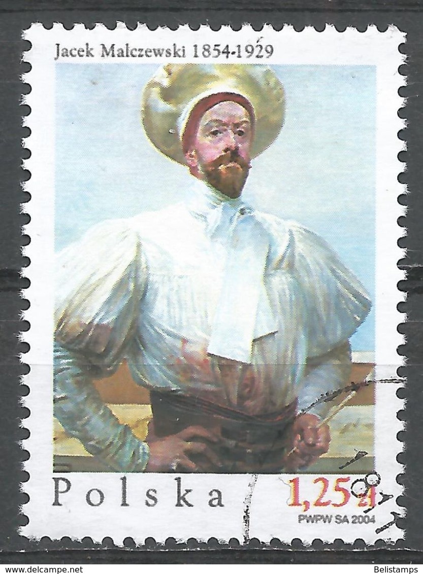 Poland 2004. Scott  #3727 (U) Jacek Malczewski (1854-1929), Self-portrait * - Oblitérés