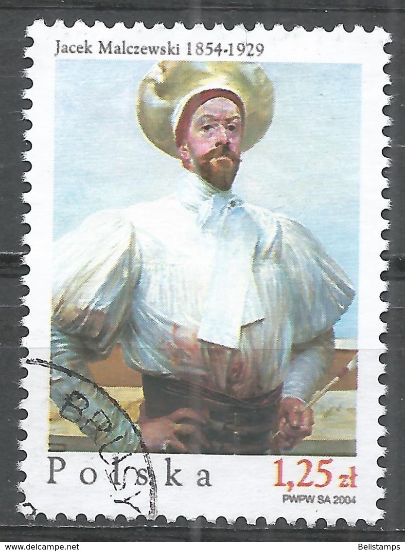 Poland 2004. Scott #3727 (U) Jacek Malczewski (1854-1929), Self-portrait - Oblitérés