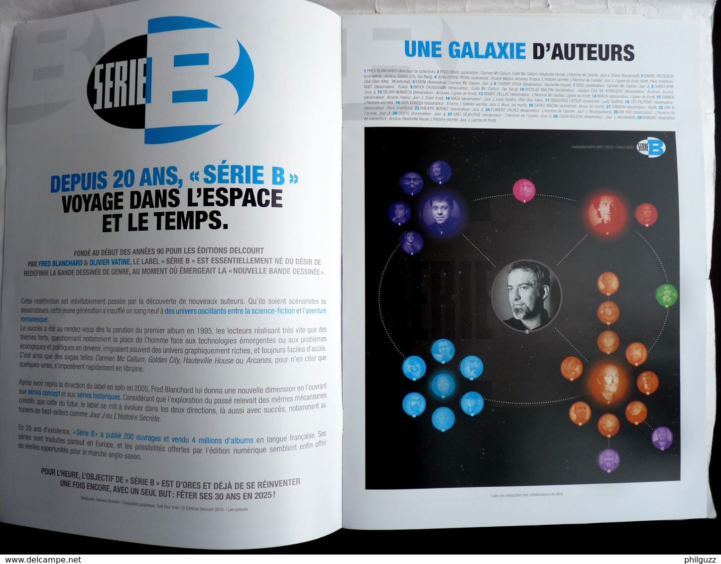 DOSSIER DE PRESSE BROCHURE DELCOURT SERIE B 2015 GIOUX MALFIN LOYVET MANCHU BLANCHARD - Press Books