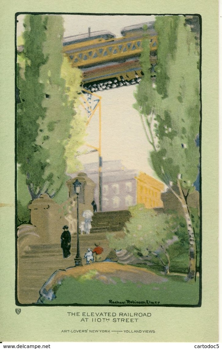 The Elevated Rairoad At 110 TH Street   Illustrateur Racheel Robinson Elmer   Cpa - Transportmiddelen