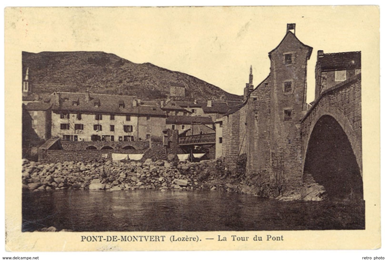 Cpa Pont De Montvert - La Tour Du Pont - Autres & Non Classés