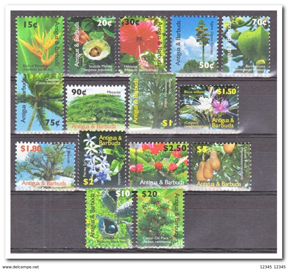 Antigua & Barbuda 2007, Postfris MNH, Flowers, Trees - Antigua En Barbuda (1981-...)