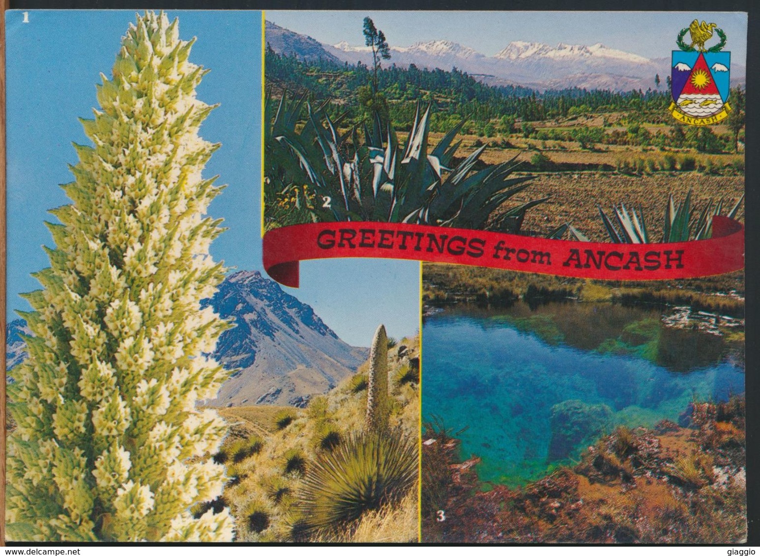 °°° 10734 - PERU - GREETINGS FROM ANCASH - 1992 °°° - Peru