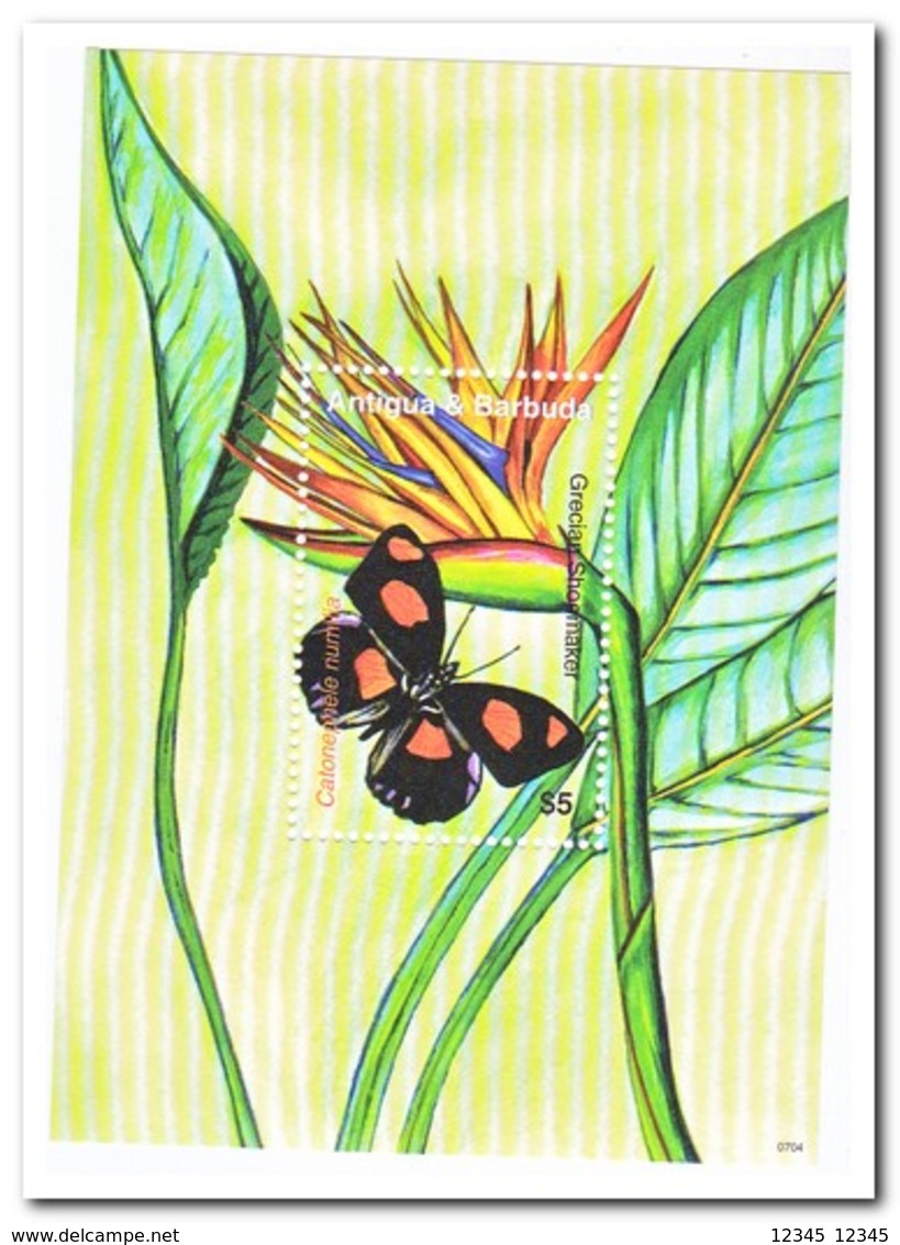 Antigua & Barbuda 2007, Postfris MNH, Flowers, Butterflies - Antigua En Barbuda (1981-...)