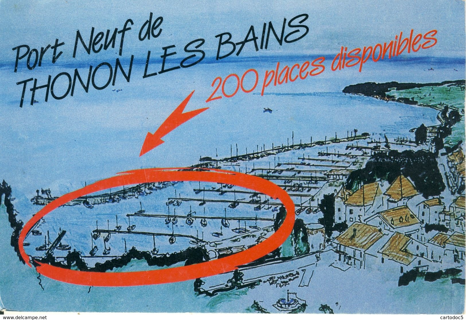 Port Neuf De Thonon Les Bains  200 Places Disponibles Pub  Cpsm Format 10-15 - Werbepostkarten