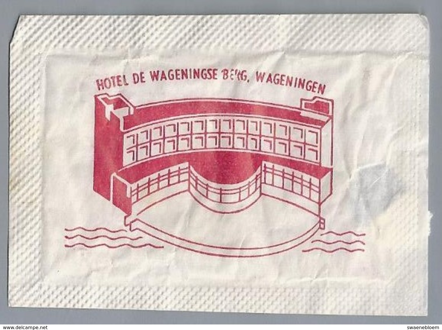 Suikerzakje.- WAGENINGEN. Hotel De Wageningse Berg, - Suiker