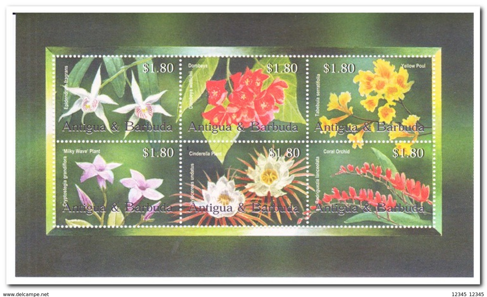 Antigua & Barbuda 2002, Postfris MNH, Flowers, Orchids - Antigua En Barbuda (1981-...)