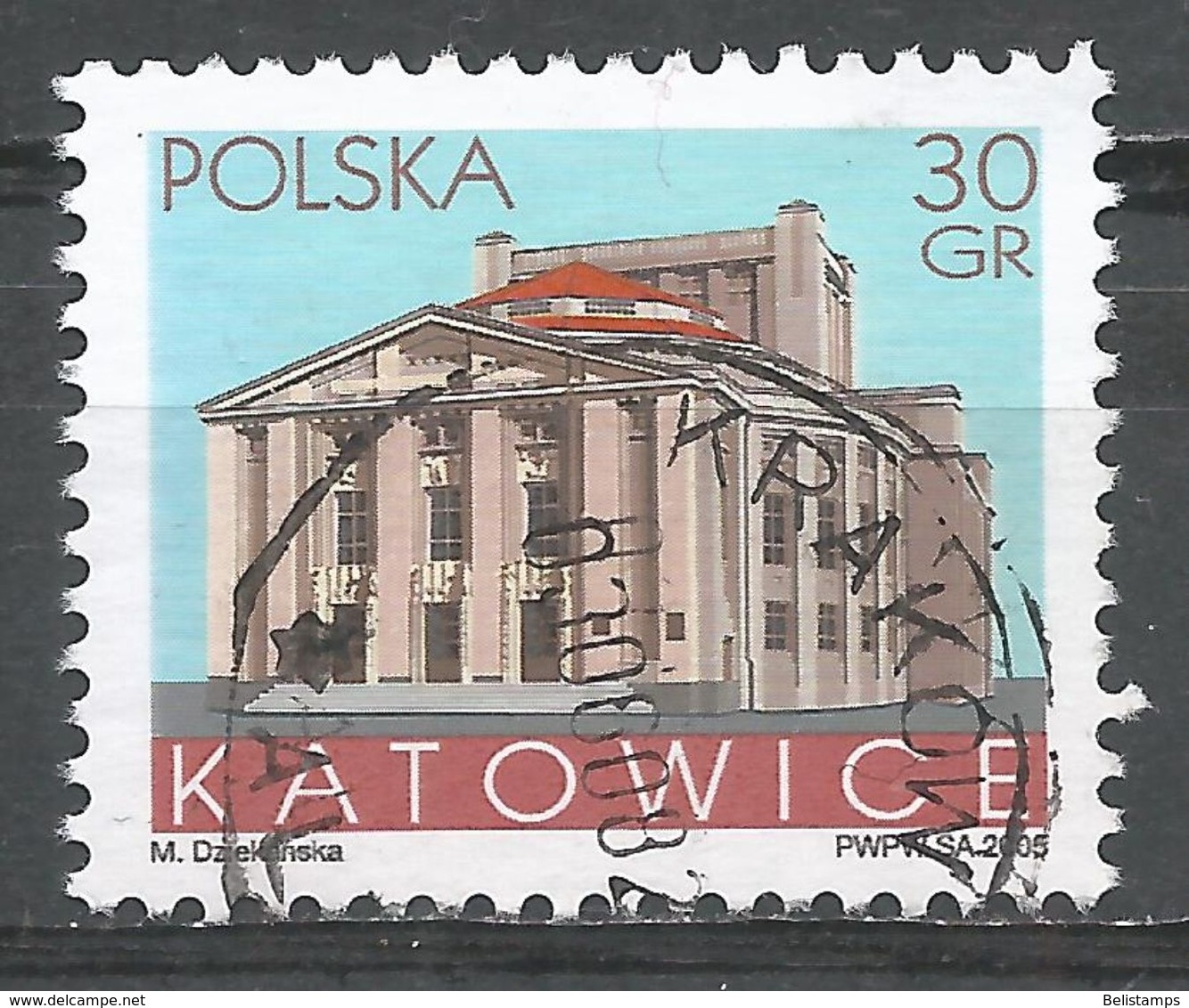 Poland 2005. Scott  #3777 (U) Buildings, Katowice *Complete Issue* - Oblitérés