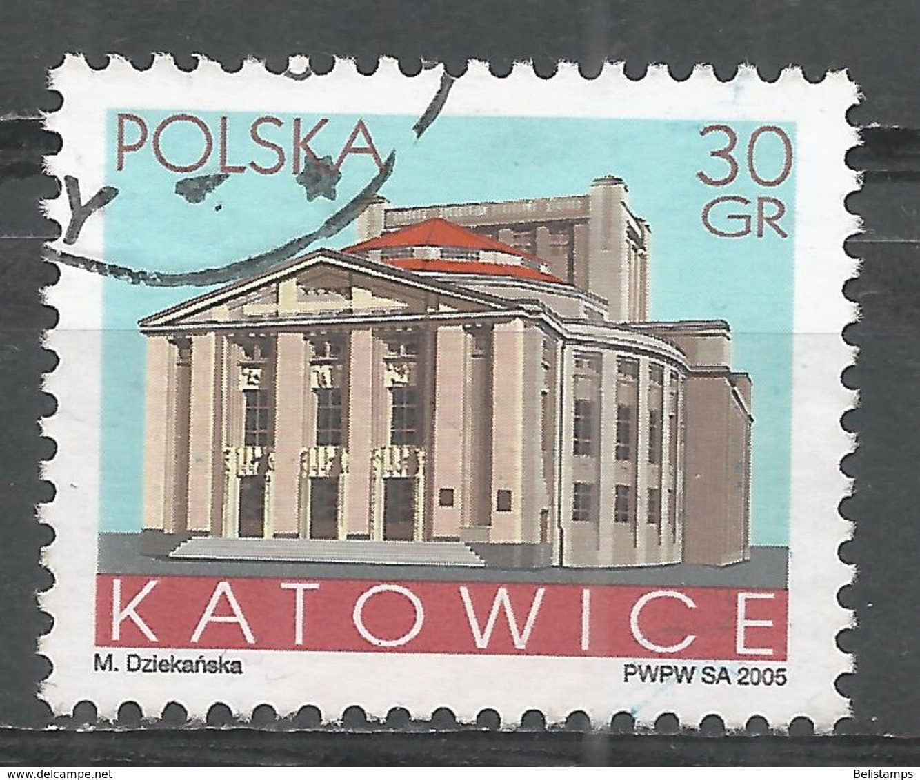 Poland 2005. Scott  #3777 (U) Buildings, Katowice *Complete Issue* - Oblitérés