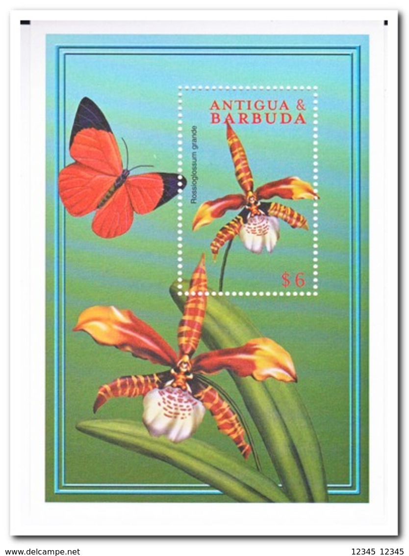 Antigua & Barbuda 2000, Postfris MNH, Flowers, Butterflies - Antigua Und Barbuda (1981-...)