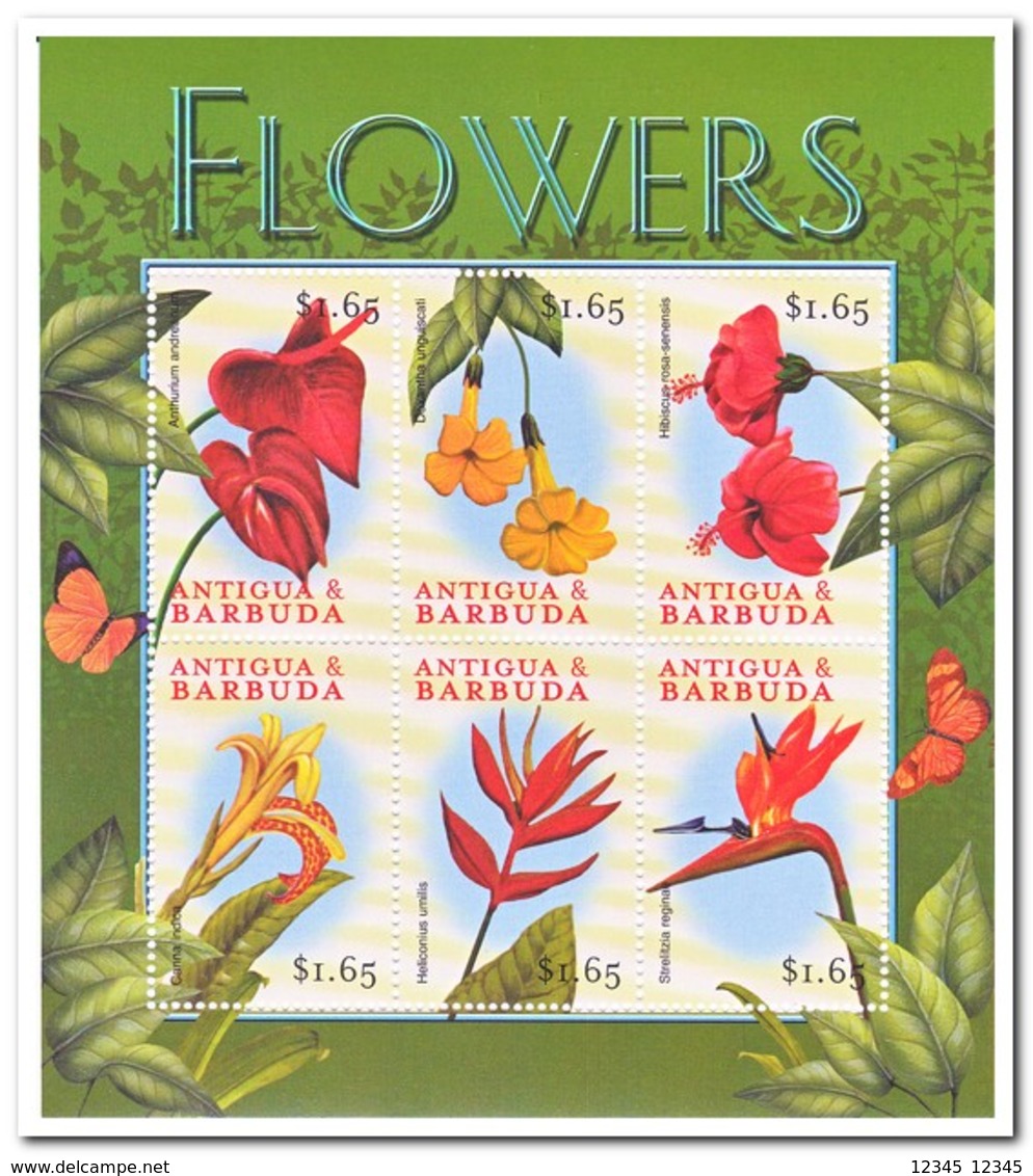 Antigua & Barbuda 2000, Postfris MNH, Flowers, Orchids - Antigua En Barbuda (1981-...)