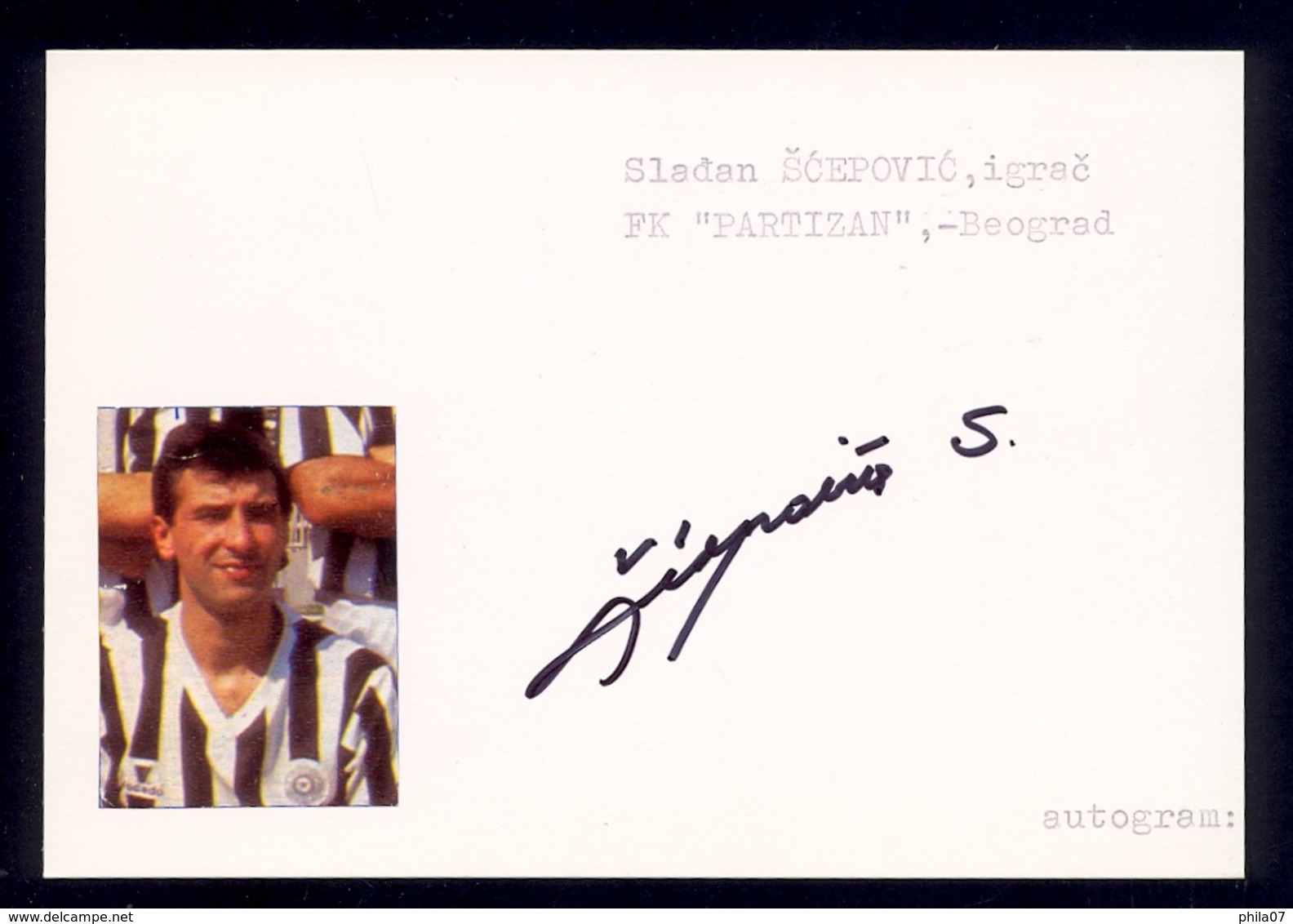 Sladjan Scepovic - Original Authographs - Footballer And Manager - FK Partizan / 2 Scans - Autogramme