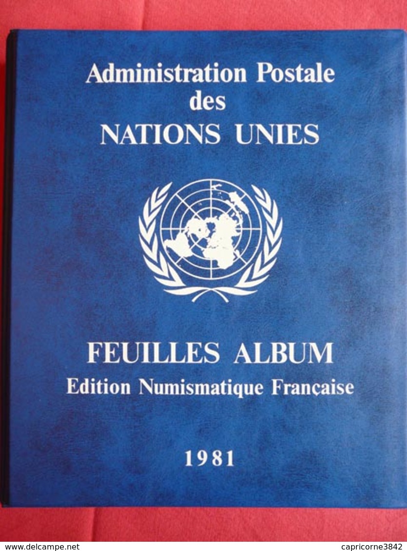 Album De L'Administration Postale Des Nations Unies - Novembre 1980 à Mars 1981 - Collections (en Albums)