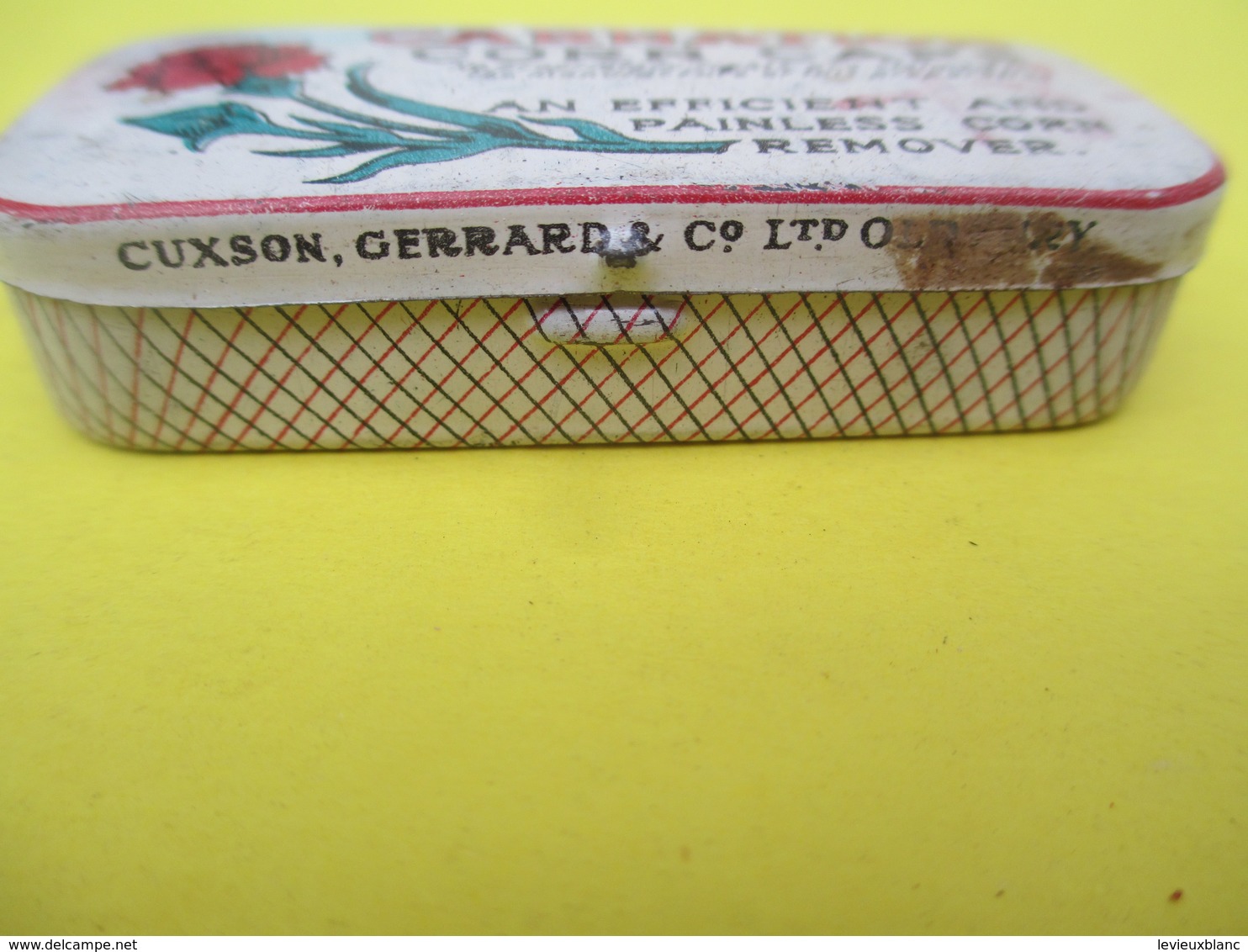 Boite Métallique Ancienne/Carnation/Corn Caps/Pour Supprimer Les Cors Au Pied/Vers 1980-1990 BFPP180 - Cajas