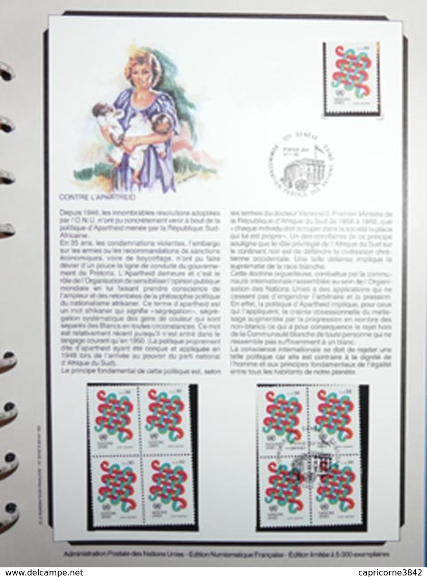 Album De L'Administration Postale Des Nations Unies - Avril 1981 à Janvier 1982 - Collections (en Albums)