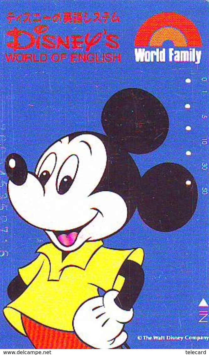 Télécarte Japon 110-011 DISNEY  (5991) MICKEY MOUSE  * PHONECARD JAPAN * TELEFONKARTE * DISNEY'S WORLD OF ENGLISH - Disney