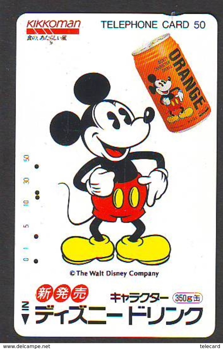 Télécarte Japon *  110-39412 - DISNEY - MICKEY / Boisson Kikkoman Jus D'orange  (5992)  Japan Phonecard Telefonkarte - Disney