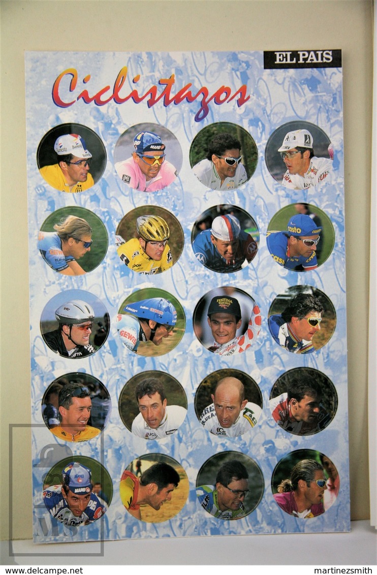 The Tour Of France 1995 - Spanish Folder With Collectible Sheets And Collection Of Cycling Round Cards - Ciclismo