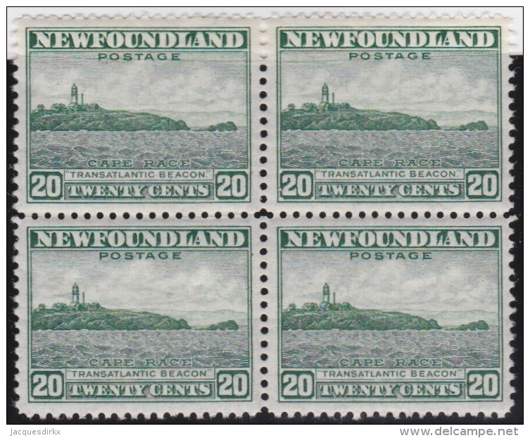 Newfoundland          .   SG   .      219  Bloc Of 4      .      **     .      MNH    .   /   .     Postfris - 1908-1947