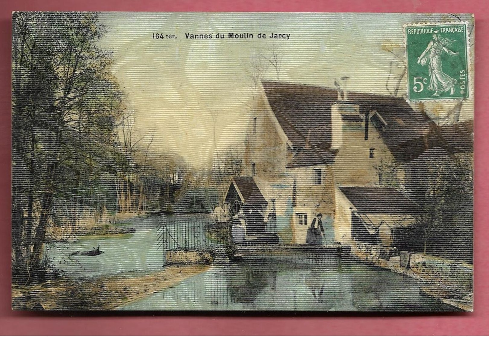 JARCY - Vannes Du Moulin - CPA Toilée Et Colorisée - Andere & Zonder Classificatie