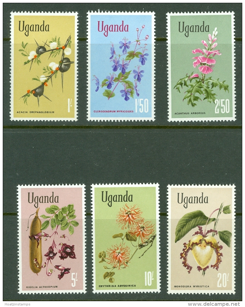 Uganda: 1969/74  Flowers Set    MNH - Uganda (1962-...)