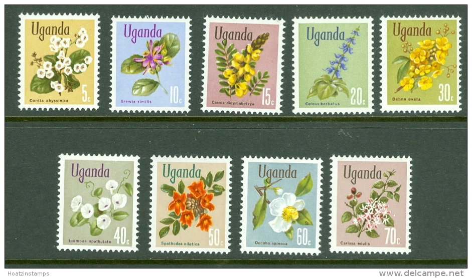 Uganda: 1969/74  Flowers Set    MNH - Uganda (1962-...)