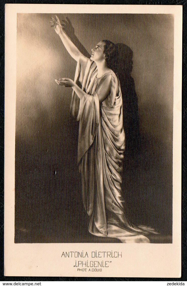 B1218 - Antonia Dietrich Iphigenie - A. Dous Dresden - Autogrammkarte TOP - Theater