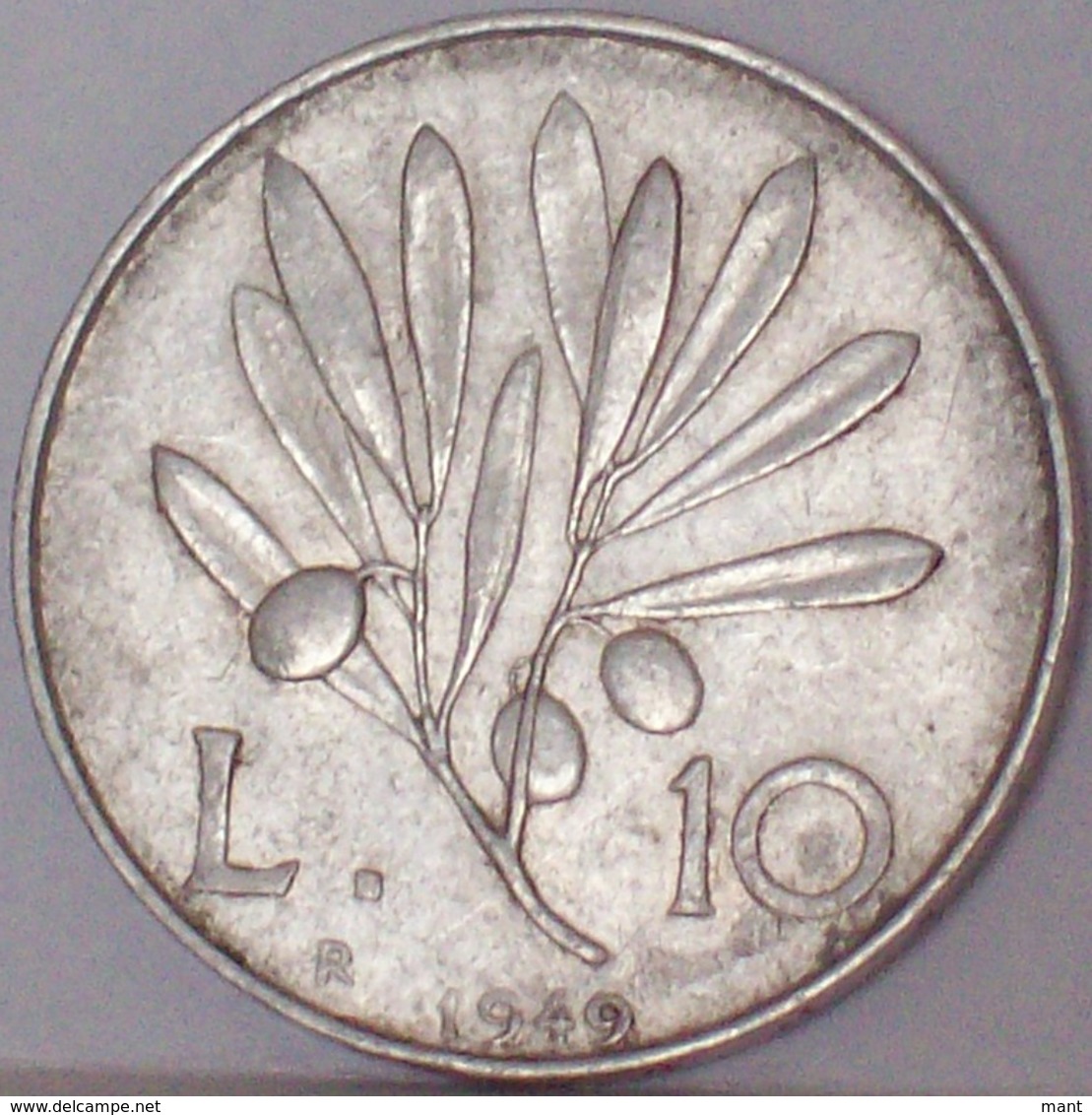 Repubblica Italiana 10 Lire 1949 - - 10 Liras