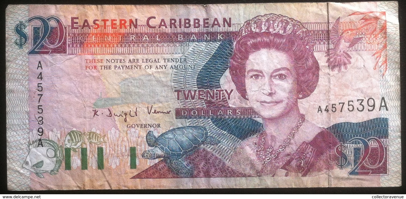 Banconota - Eastern Carribean Central Bank Twenty Dollars - Antigua Montserrat - Otros & Sin Clasificación