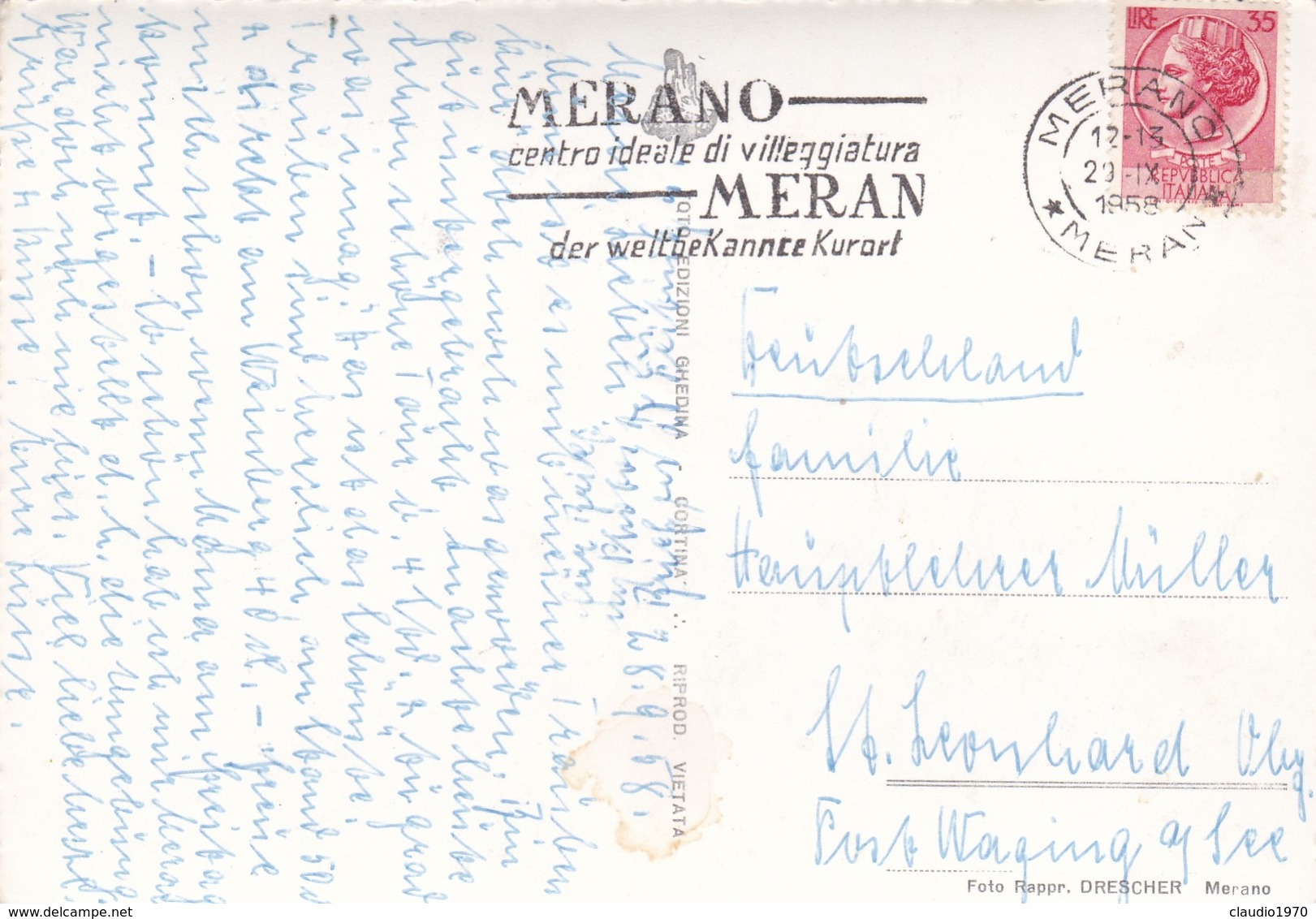 CARTOLINA - POSTCARD - MERANO M.311 - PASSEGGIATA - Merano